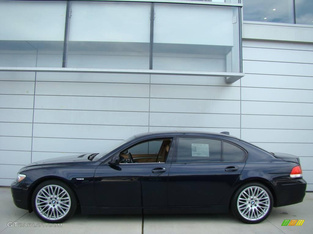 2007 7 Series 750Li Sedan - Monaco Blue Metallic / Natural Brown photo #3