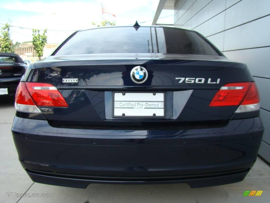 2007 7 Series 750Li Sedan - Monaco Blue Metallic / Natural Brown photo #5