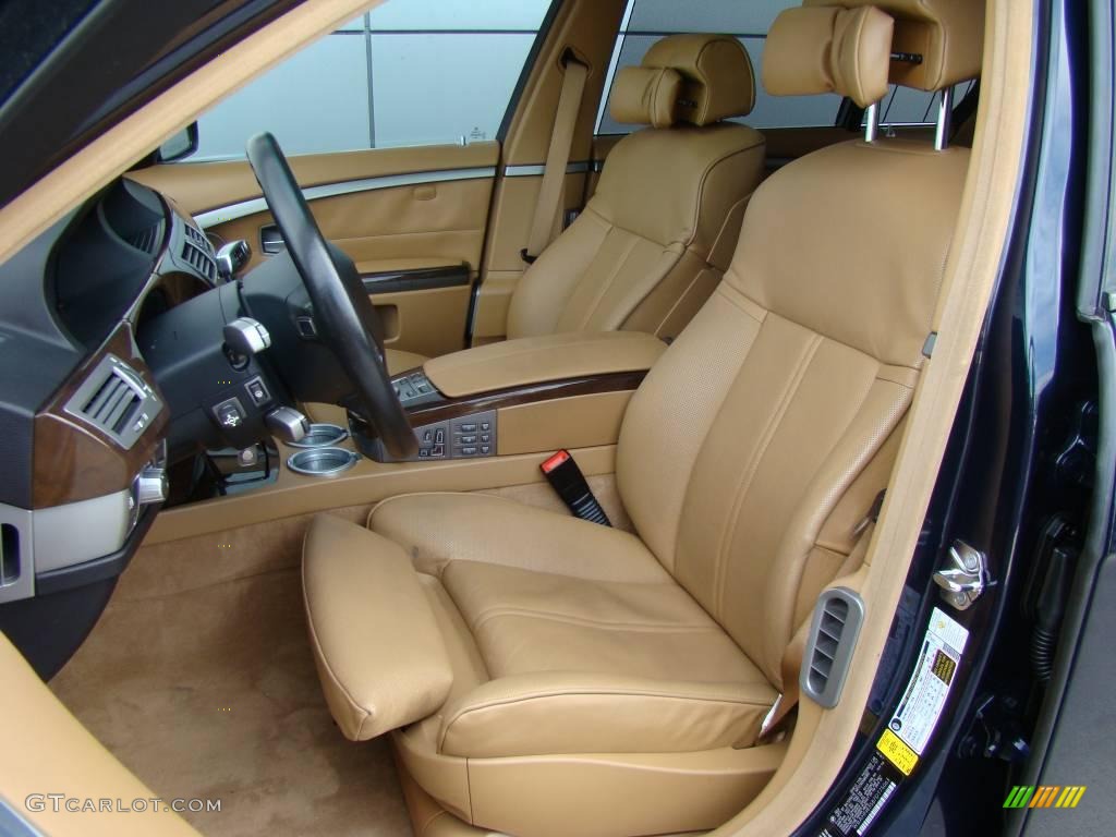 2007 7 Series 750Li Sedan - Monaco Blue Metallic / Natural Brown photo #8