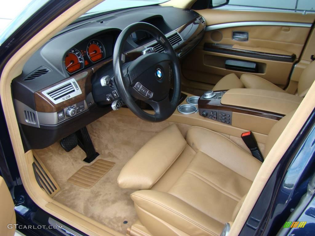 2007 7 Series 750Li Sedan - Monaco Blue Metallic / Natural Brown photo #10
