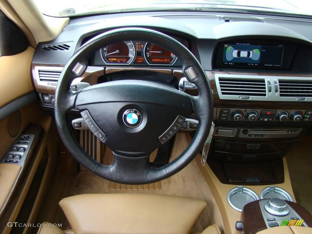 2007 7 Series 750Li Sedan - Monaco Blue Metallic / Natural Brown photo #11