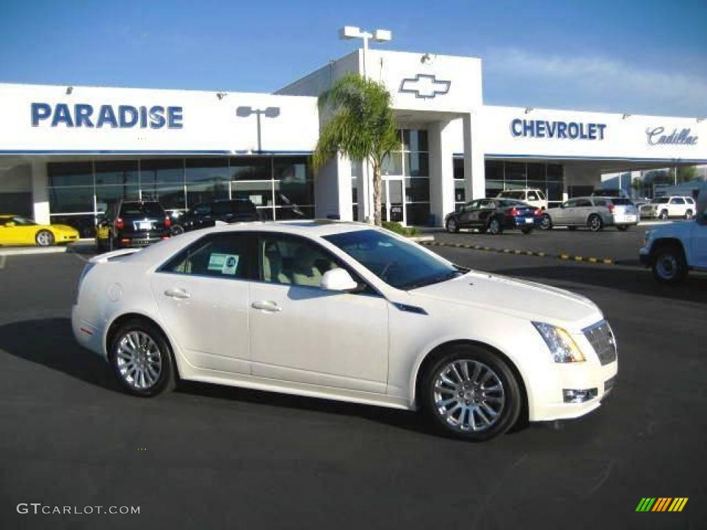 2010 CTS 3.6 Sedan - White Diamond Tricoat / Cashmere/Cocoa photo #1