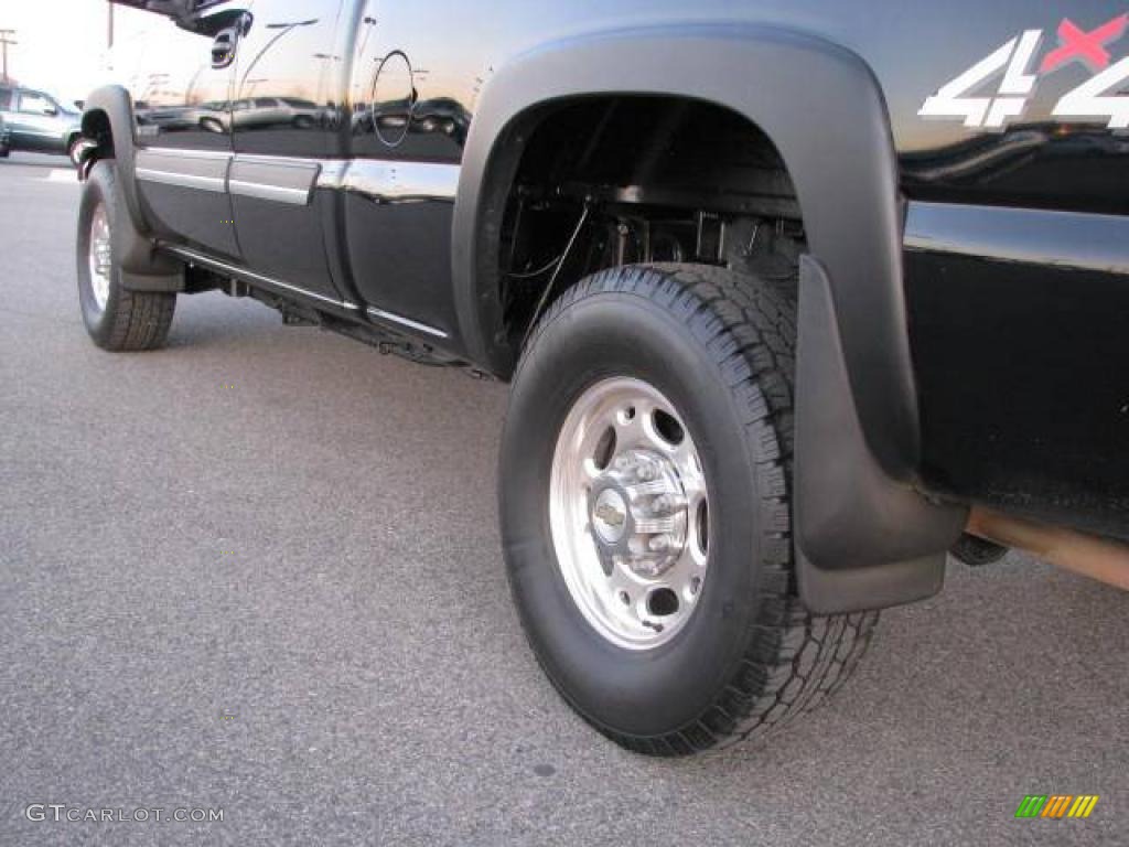 2003 Silverado 2500HD LS Extended Cab 4x4 - Black / Dark Charcoal photo #7