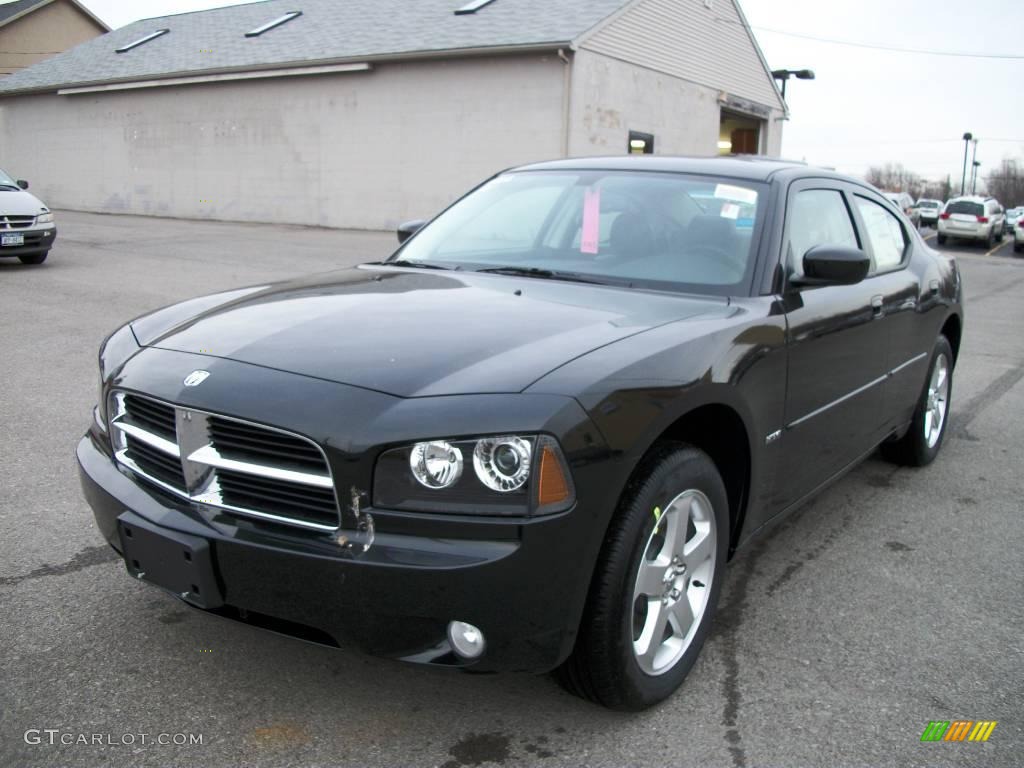 2010 Charger R/T AWD - Brilliant Black Crystal Pearl / Dark Slate Gray photo #1
