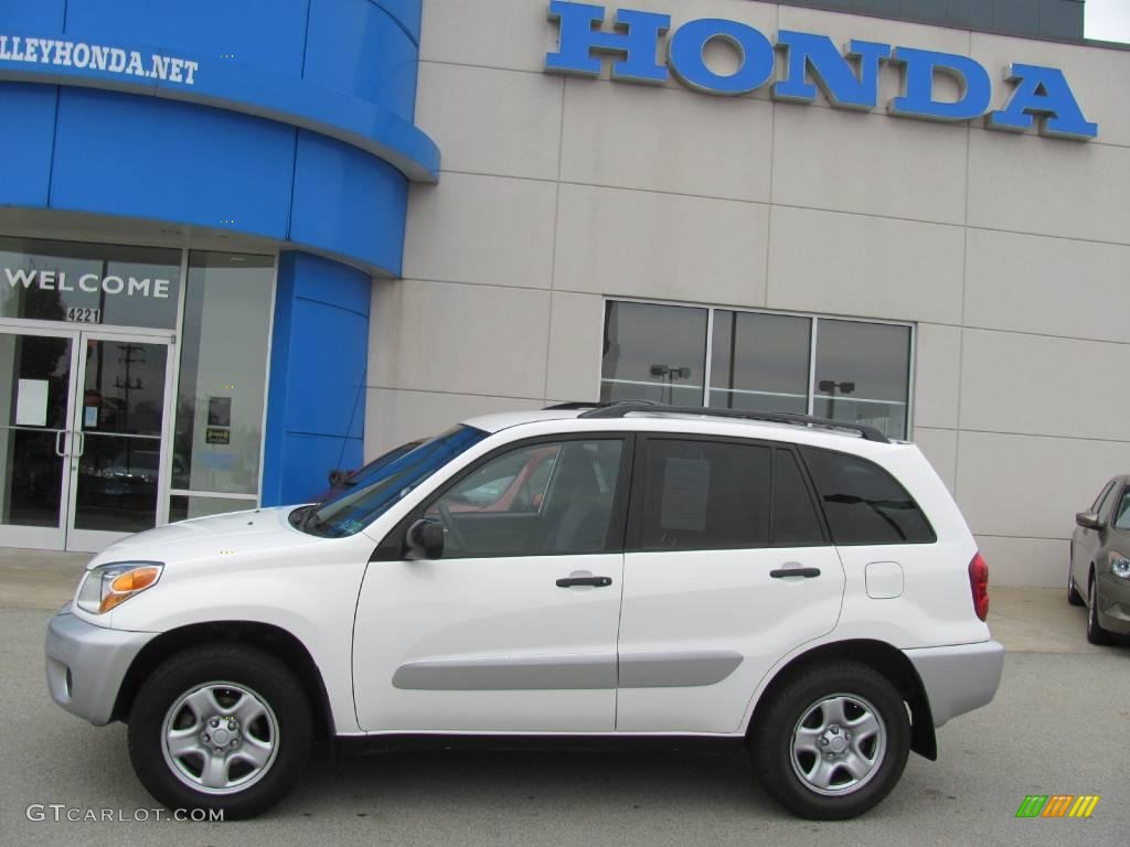 2005 RAV4  - Super White / Dark Charcoal photo #3