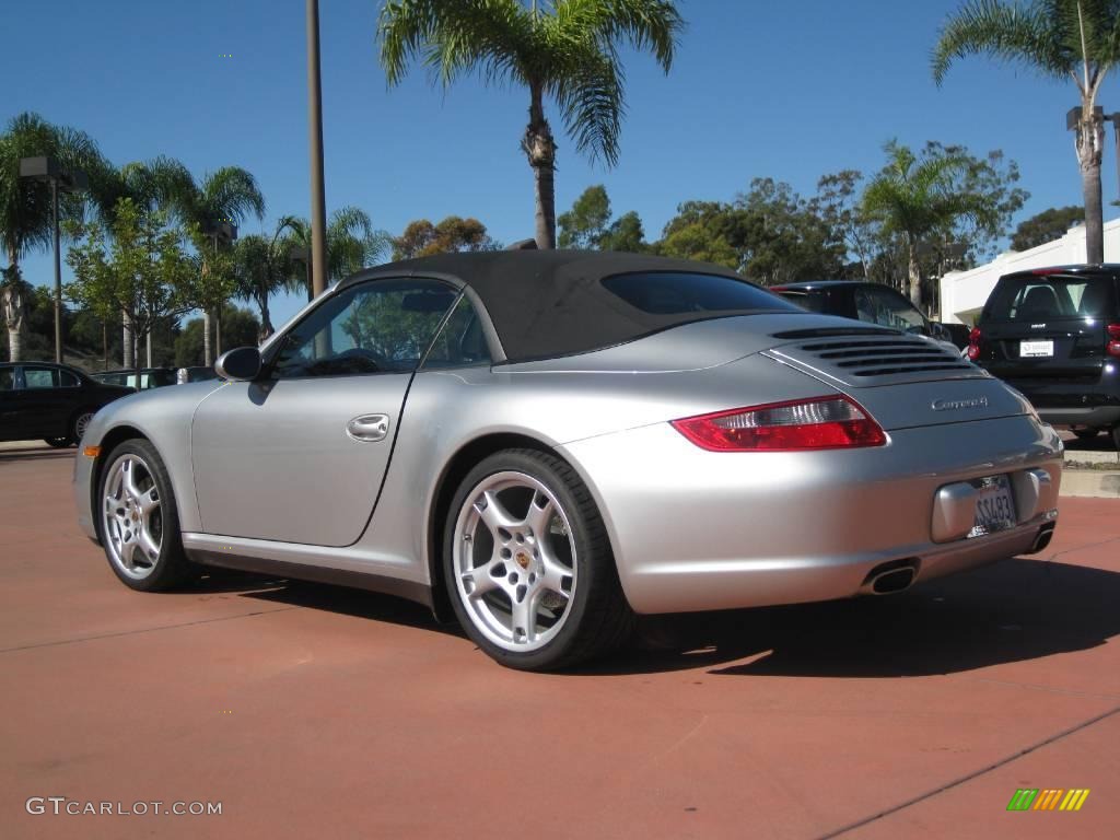 2008 911 Carrera 4 Cabriolet - Arctic Silver Metallic / Black photo #2