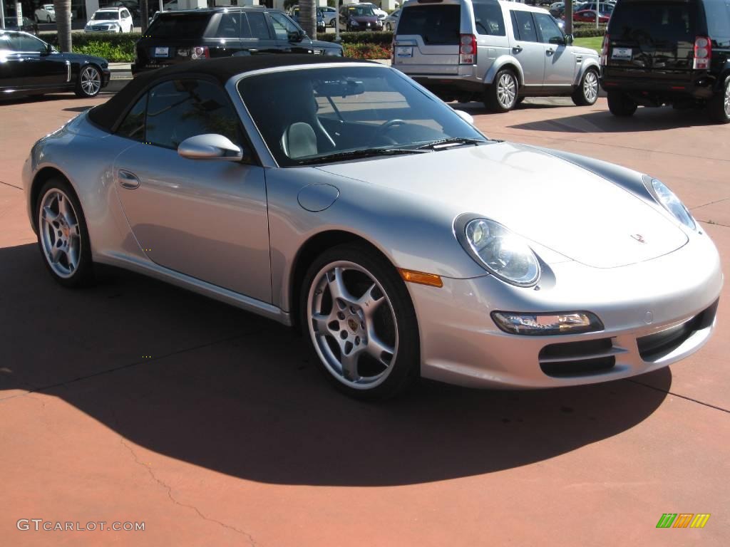2008 911 Carrera 4 Cabriolet - Arctic Silver Metallic / Black photo #5