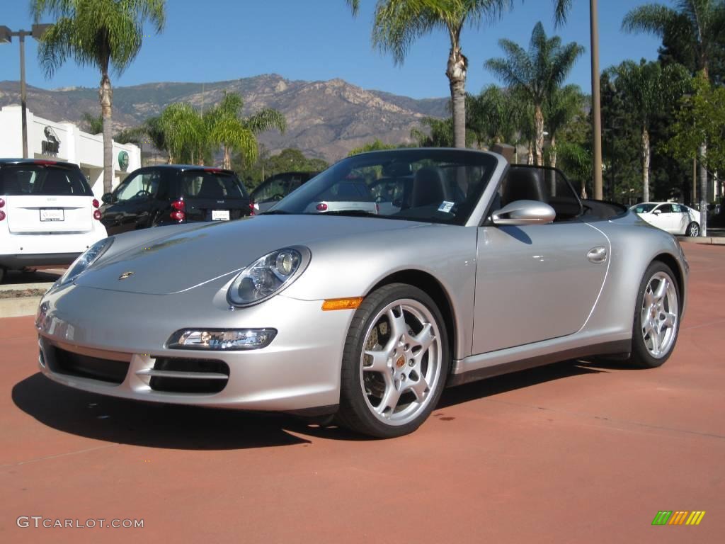 2008 911 Carrera 4 Cabriolet - Arctic Silver Metallic / Black photo #7
