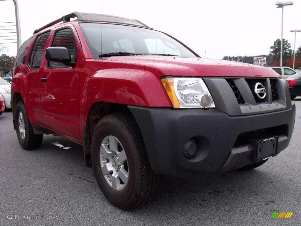 2008 Xterra S - Red Alert / Steel/Graphite photo #7