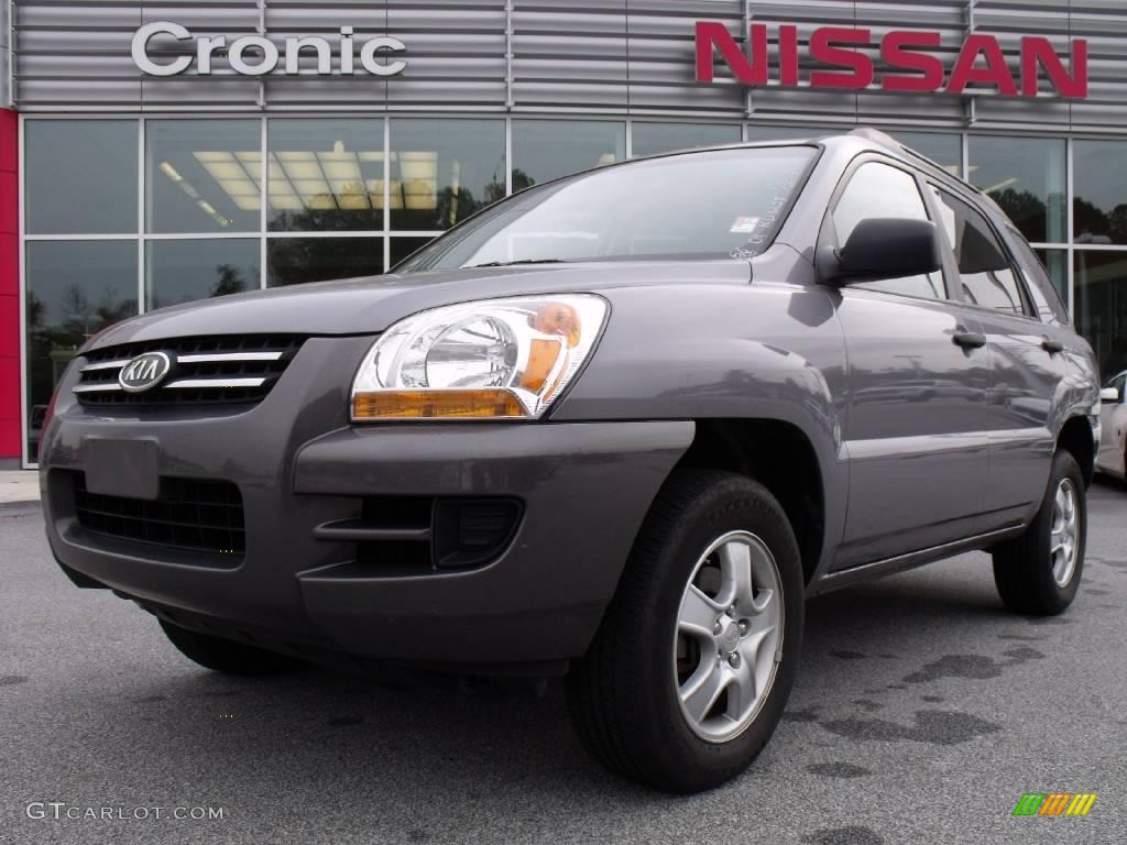 2008 Sportage LX - Steel Silver Metallic / Black photo #1