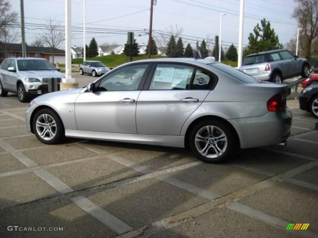 2008 3 Series 328xi Sedan - Titanium Silver Metallic / Black Dakota Leather photo #5