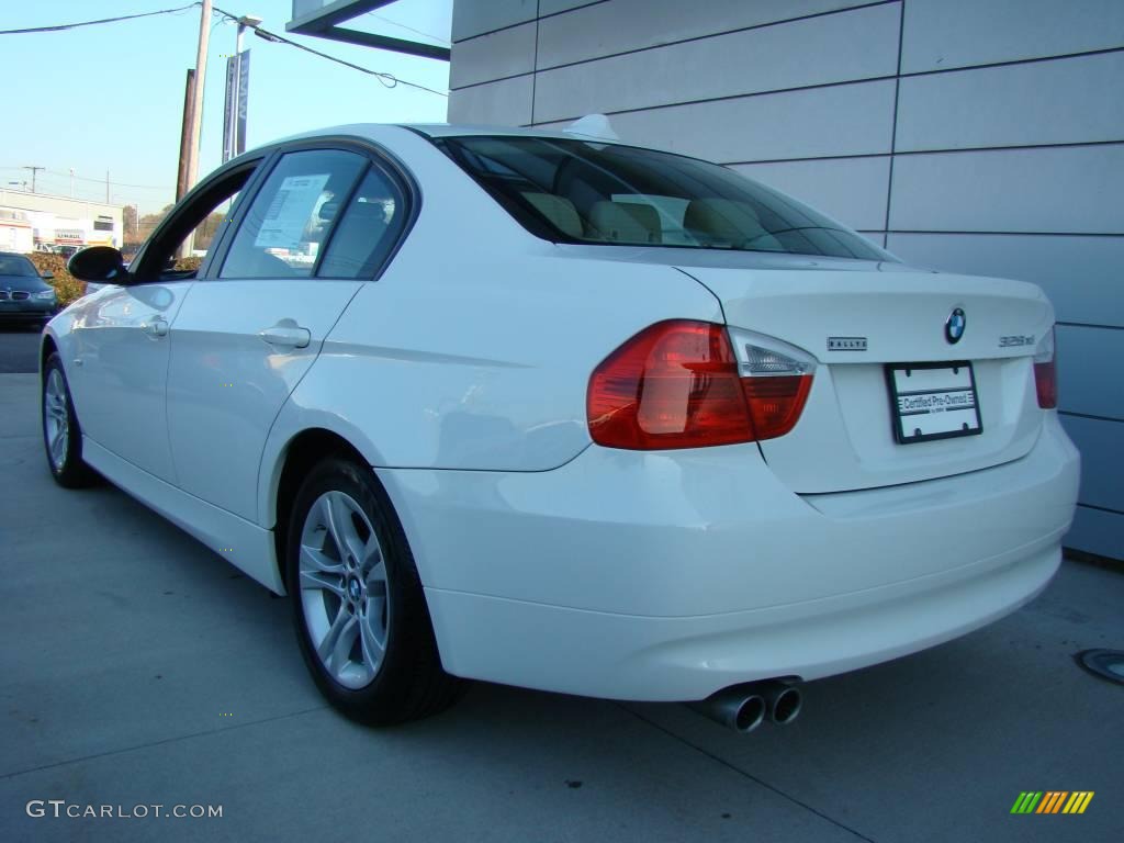 2008 3 Series 328xi Sedan - Alpine White / Beige photo #3
