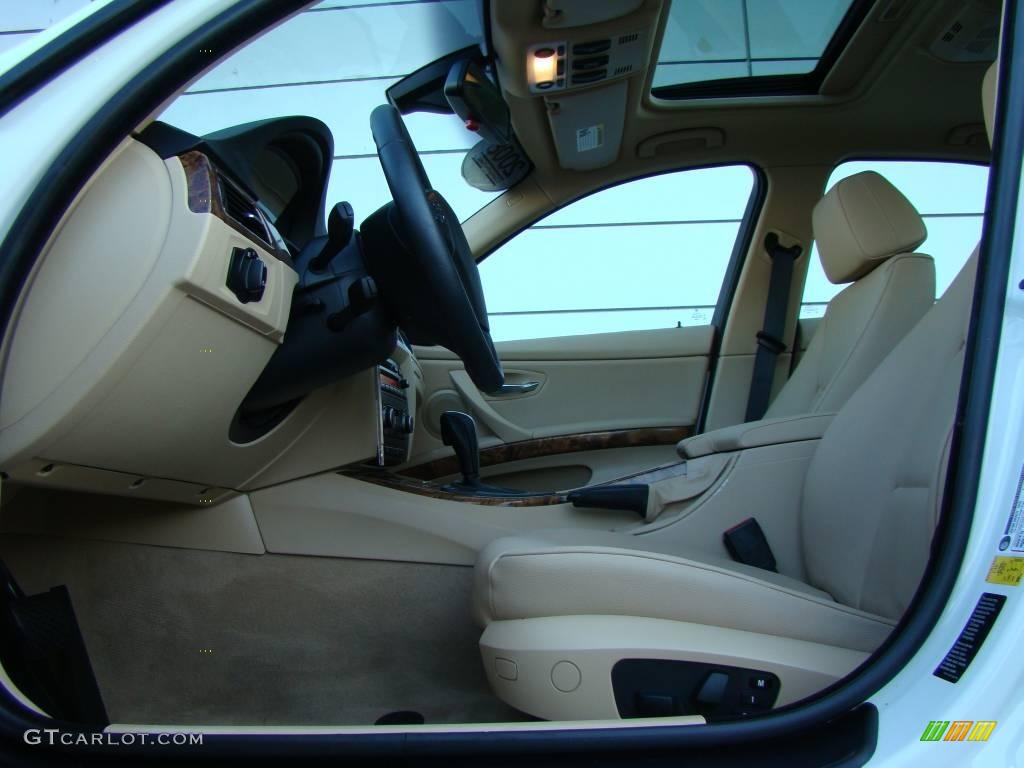 2008 3 Series 328xi Sedan - Alpine White / Beige photo #9