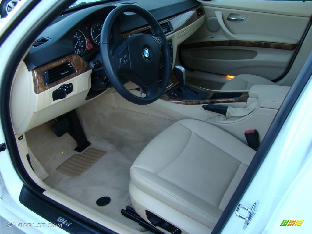 2008 3 Series 328xi Sedan - Alpine White / Beige photo #10