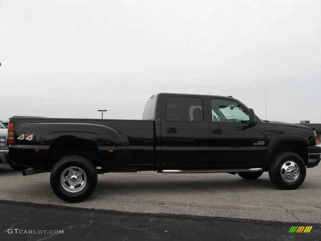 2006 Silverado 3500 LT Crew Cab 4x4 Dually - Black / Dark Charcoal photo #5