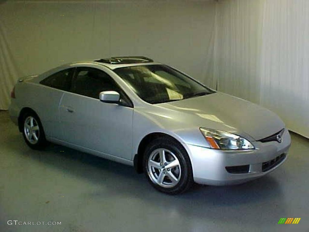 2003 Accord EX Coupe - Satin Silver Metallic / Black photo #1