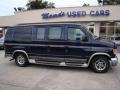 True Blue Metallic 2002 Ford E Series Van E150 Passenger Conversion