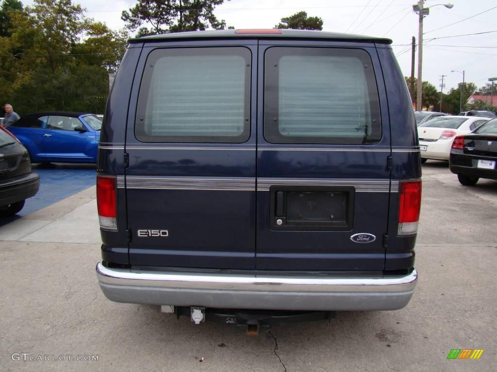 2002 E Series Van E150 Passenger Conversion - True Blue Metallic / Medium Graphite photo #6