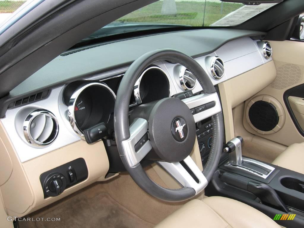 2007 Mustang GT Premium Convertible - Windveil Blue Metallic / Medium Parchment photo #5