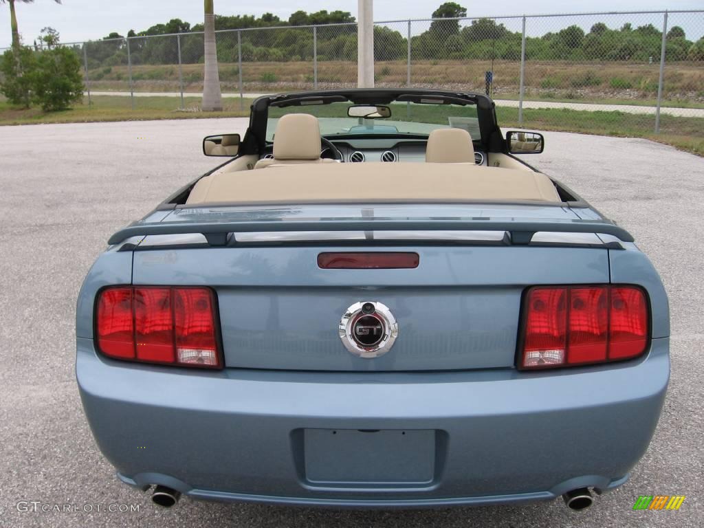 2007 Mustang GT Premium Convertible - Windveil Blue Metallic / Medium Parchment photo #16