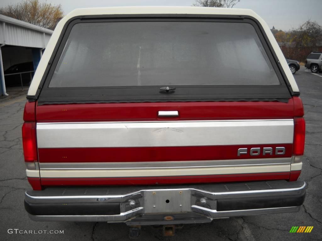 1991 F150 XLT Regular Cab - Scarlet Red / Scarlet Red photo #3