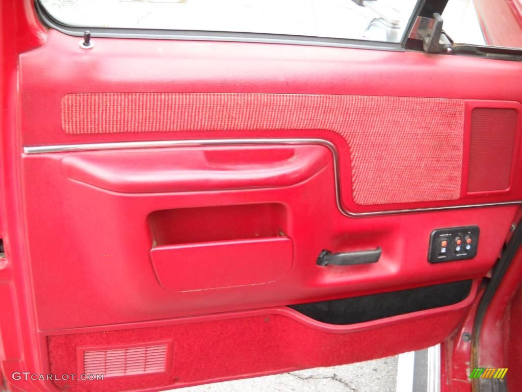 1991 F150 XLT Regular Cab - Scarlet Red / Scarlet Red photo #6