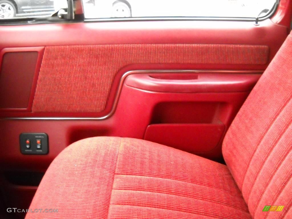 1991 F150 XLT Regular Cab - Scarlet Red / Scarlet Red photo #11