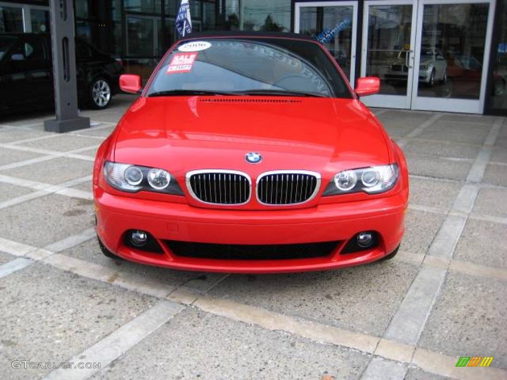 2006 3 Series 330i Convertible - Electric Red / Sand photo #3