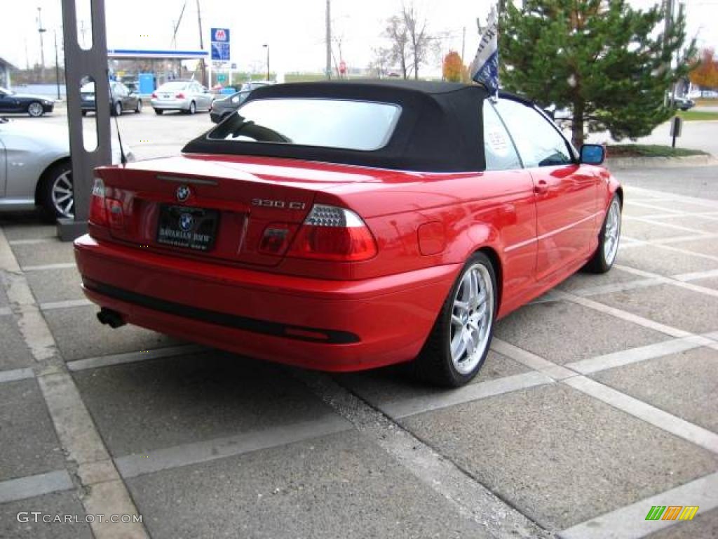2006 3 Series 330i Convertible - Electric Red / Sand photo #8
