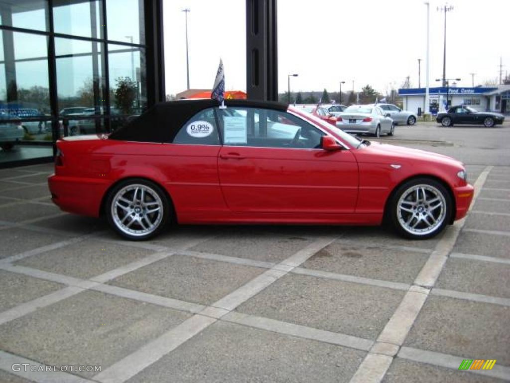 2006 3 Series 330i Convertible - Electric Red / Sand photo #9