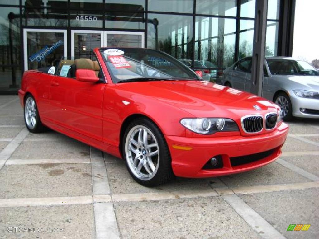 2006 3 Series 330i Convertible - Electric Red / Sand photo #16