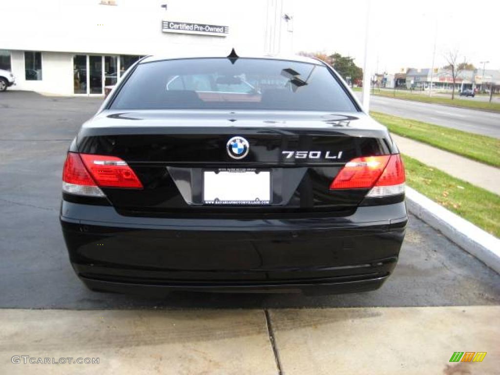 2006 7 Series 750Li Sedan - Jet Black / Black Nasca Leather photo #4