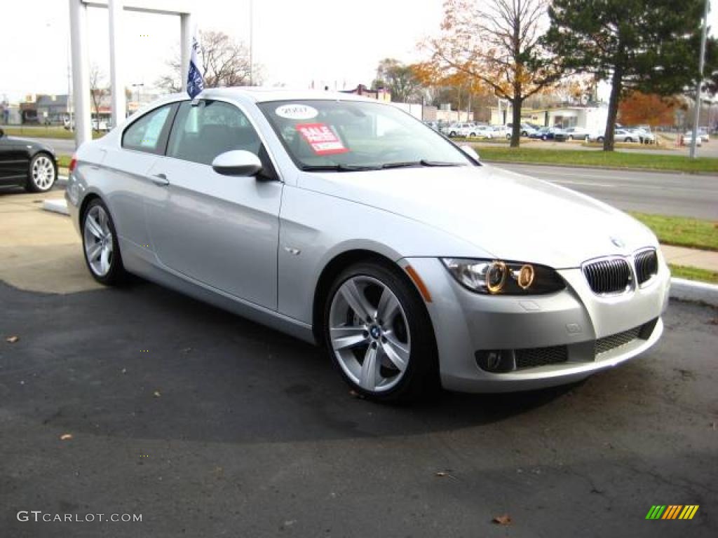 2007 3 Series 335i Coupe - Titanium Silver Metallic / Black photo #6