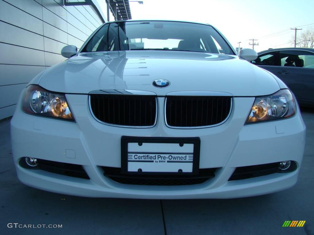 2007 3 Series 328xi Sedan - Alpine White / Black photo #2