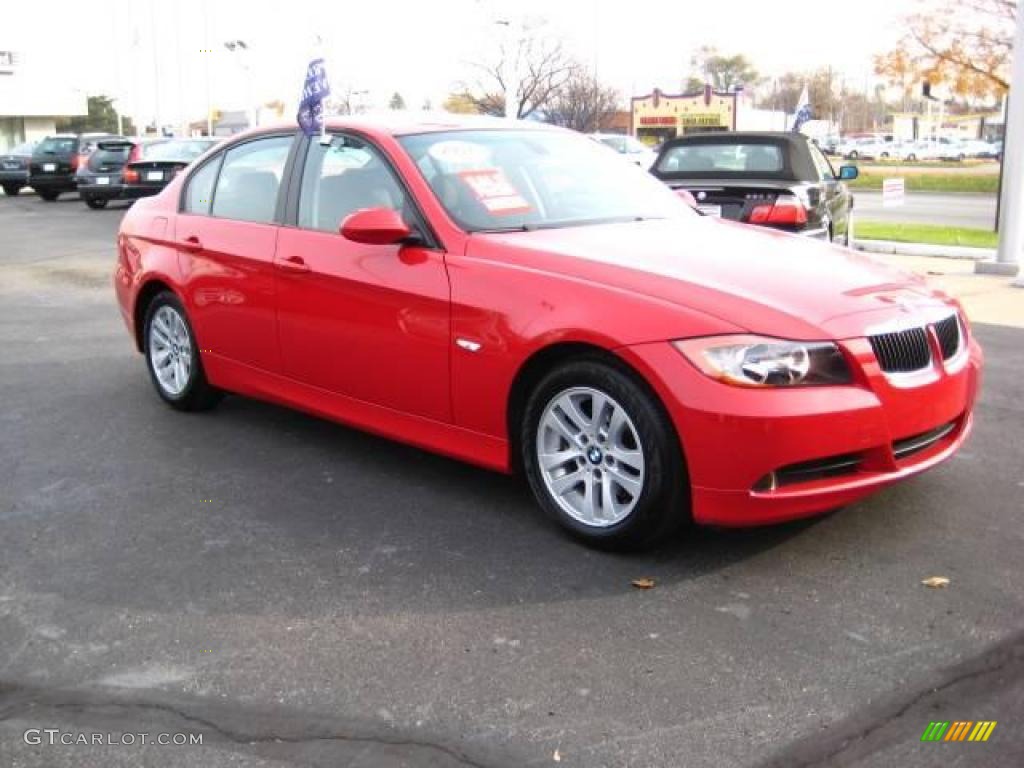 2007 3 Series 328i Sedan - Crimson Red / Black photo #7