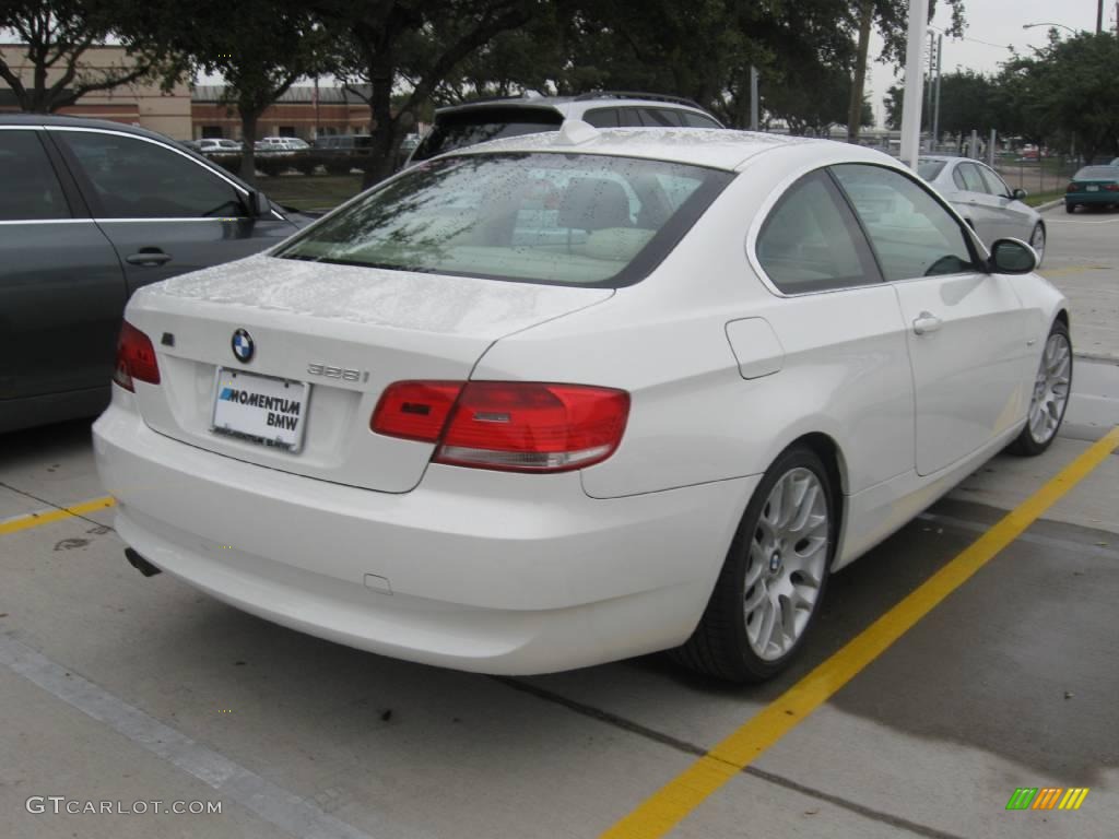 2007 3 Series 328i Coupe - Alpine White / Beige photo #3