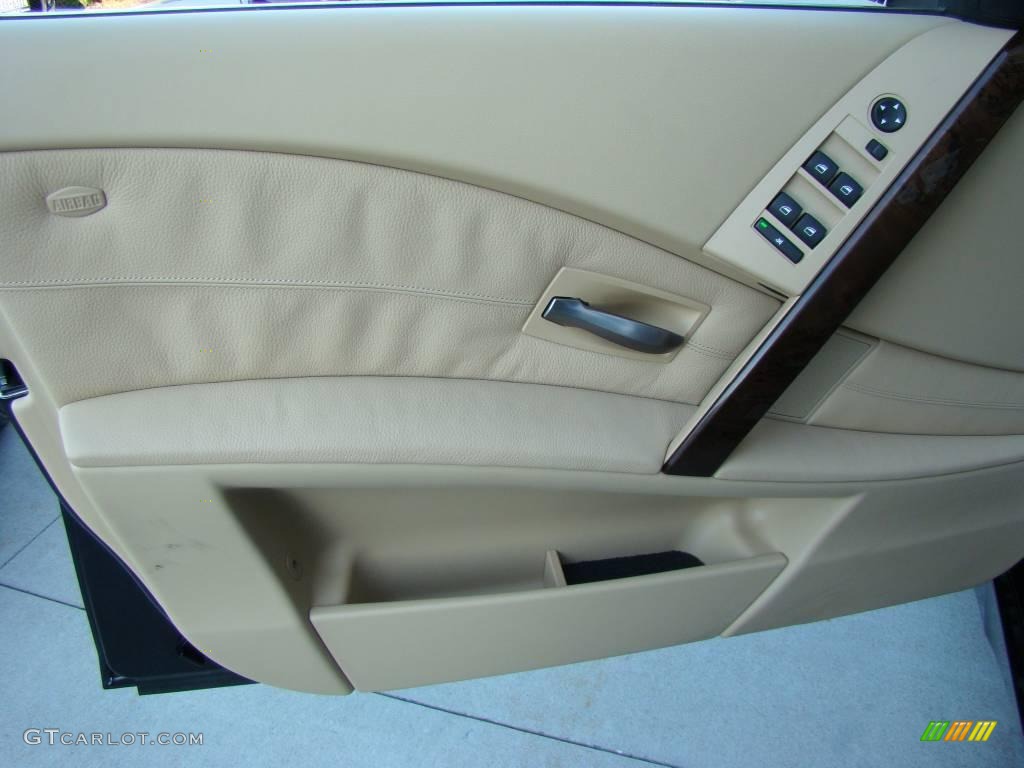 2007 5 Series 530xi Sedan - Monaco Blue Metallic / Beige photo #7