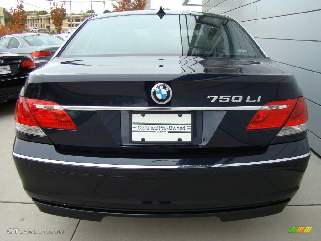 2007 7 Series 750Li Sedan - Monaco Blue Metallic / Cream Beige photo #4