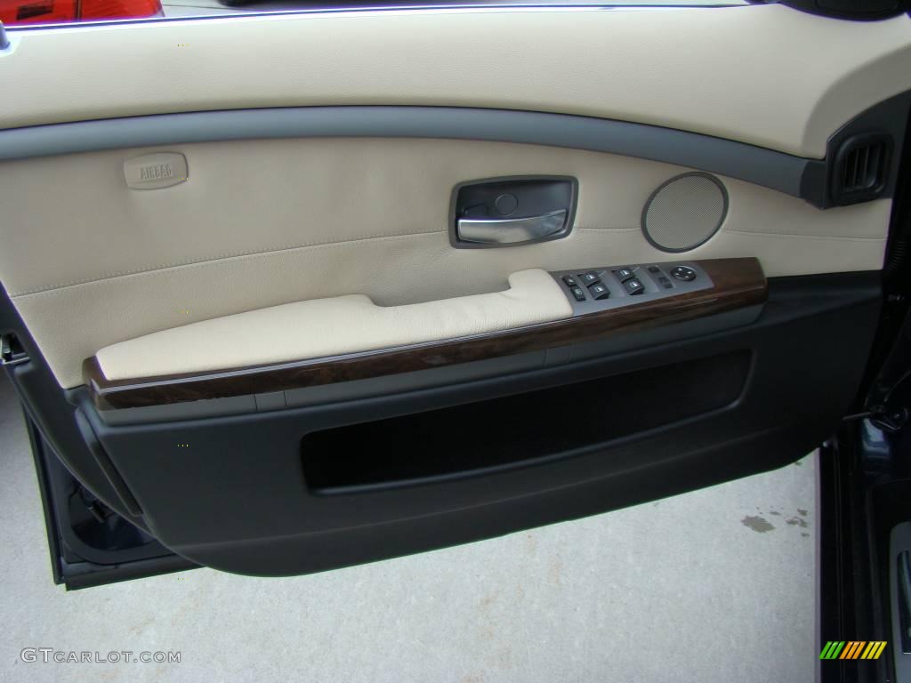 2007 7 Series 750Li Sedan - Monaco Blue Metallic / Cream Beige photo #6