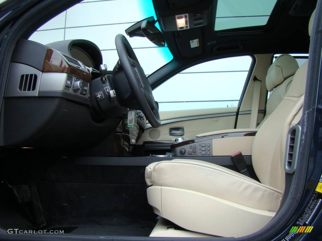 2007 7 Series 750Li Sedan - Monaco Blue Metallic / Cream Beige photo #8