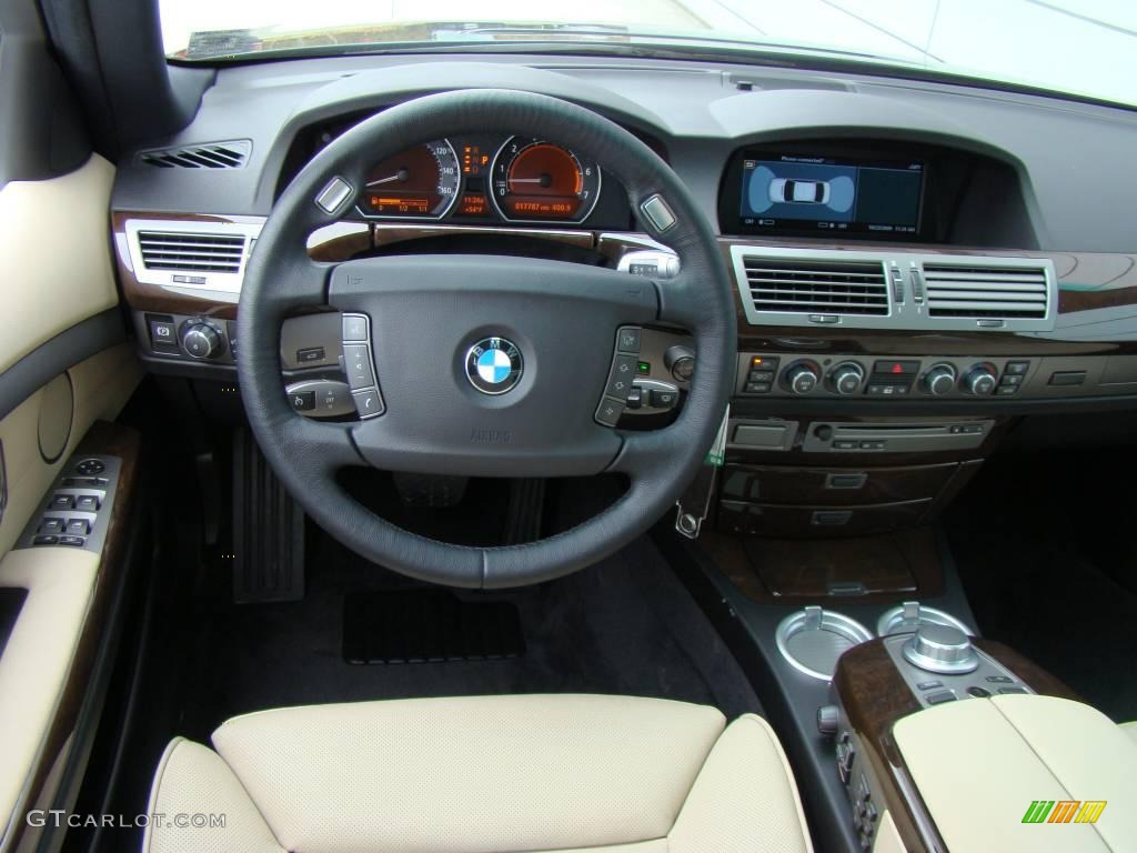 2007 7 Series 750Li Sedan - Monaco Blue Metallic / Cream Beige photo #10