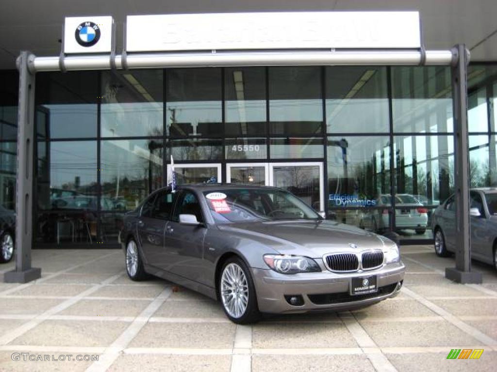 2007 7 Series 750Li Sedan - Sterling Grey Metallic / Black photo #2