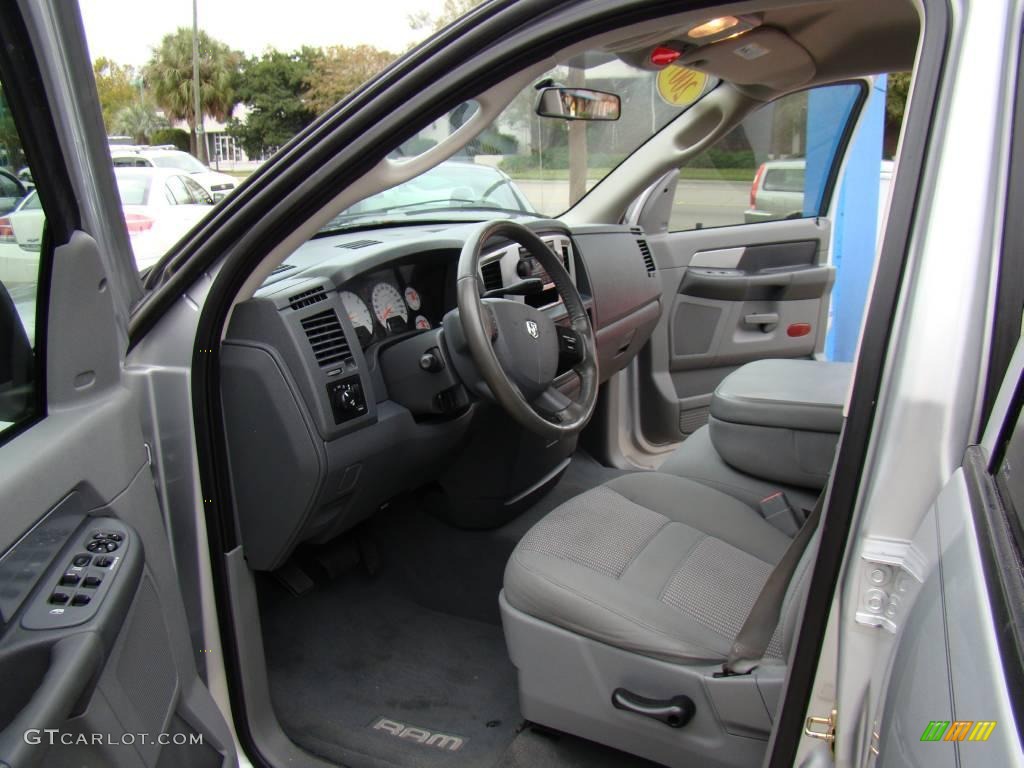 2007 Ram 1500 SLT Quad Cab - Bright Silver Metallic / Medium Slate Gray photo #10