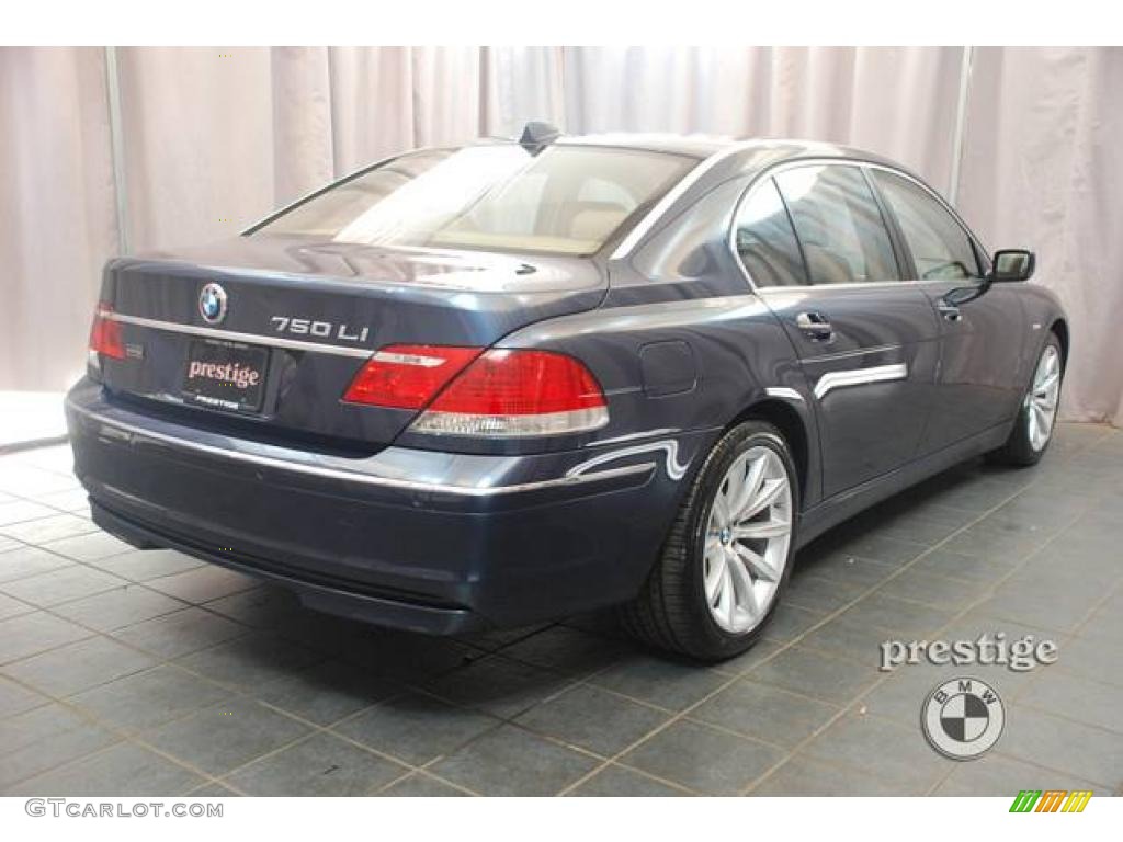 2008 7 Series 750Li Sedan - Toledo Blue Metallic / Natural Brown photo #2