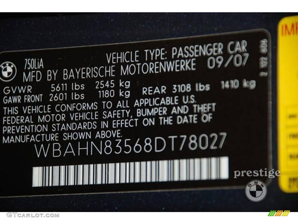 2008 7 Series 750Li Sedan - Toledo Blue Metallic / Natural Brown photo #8