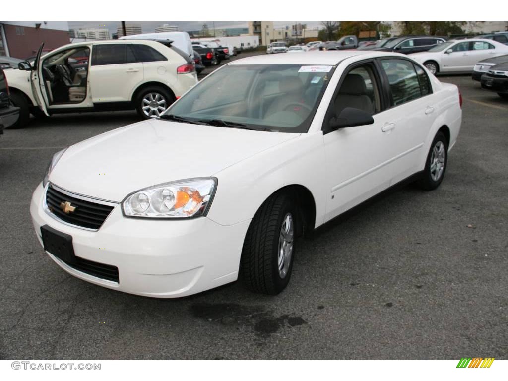 2008 Malibu Classic LS Sedan - White / Titanium Gray photo #1
