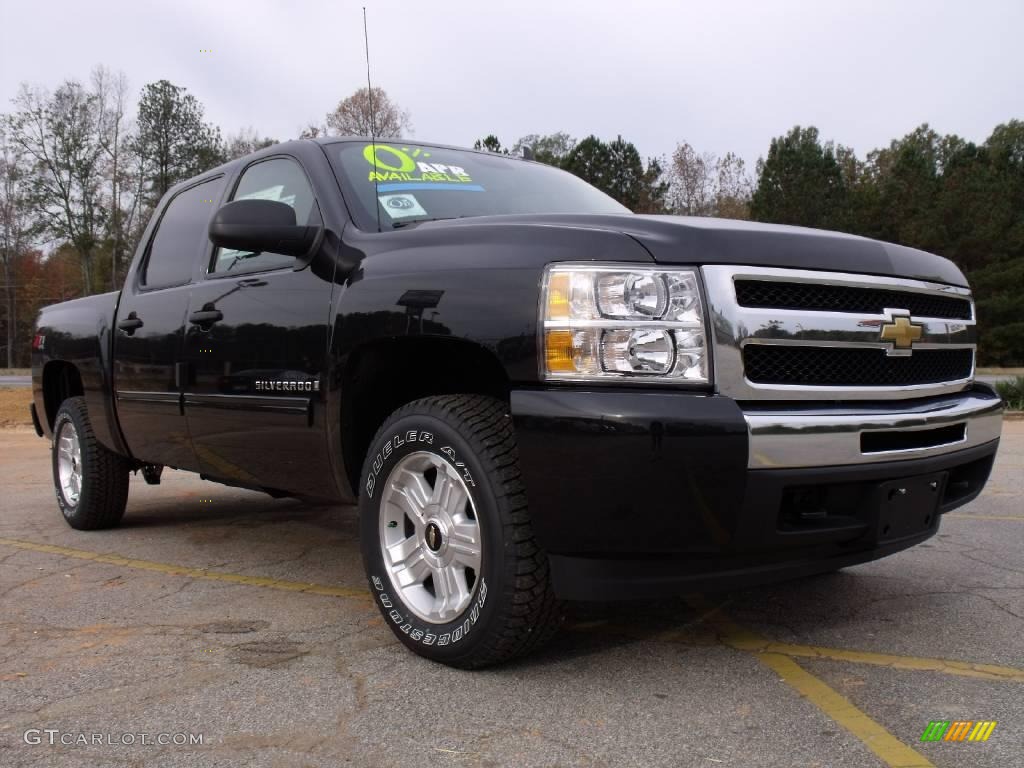 2009 Silverado 1500 LT Z71 Crew Cab 4x4 - Black Granite Metallic / Ebony photo #7
