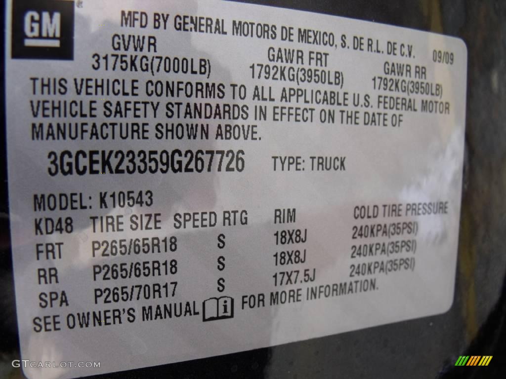 2009 Silverado 1500 LT Z71 Crew Cab 4x4 - Black Granite Metallic / Ebony photo #20