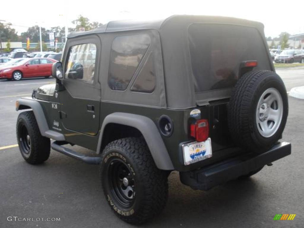 2006 Wrangler X 4x4 - Jeep Green Metallic / Khaki photo #3