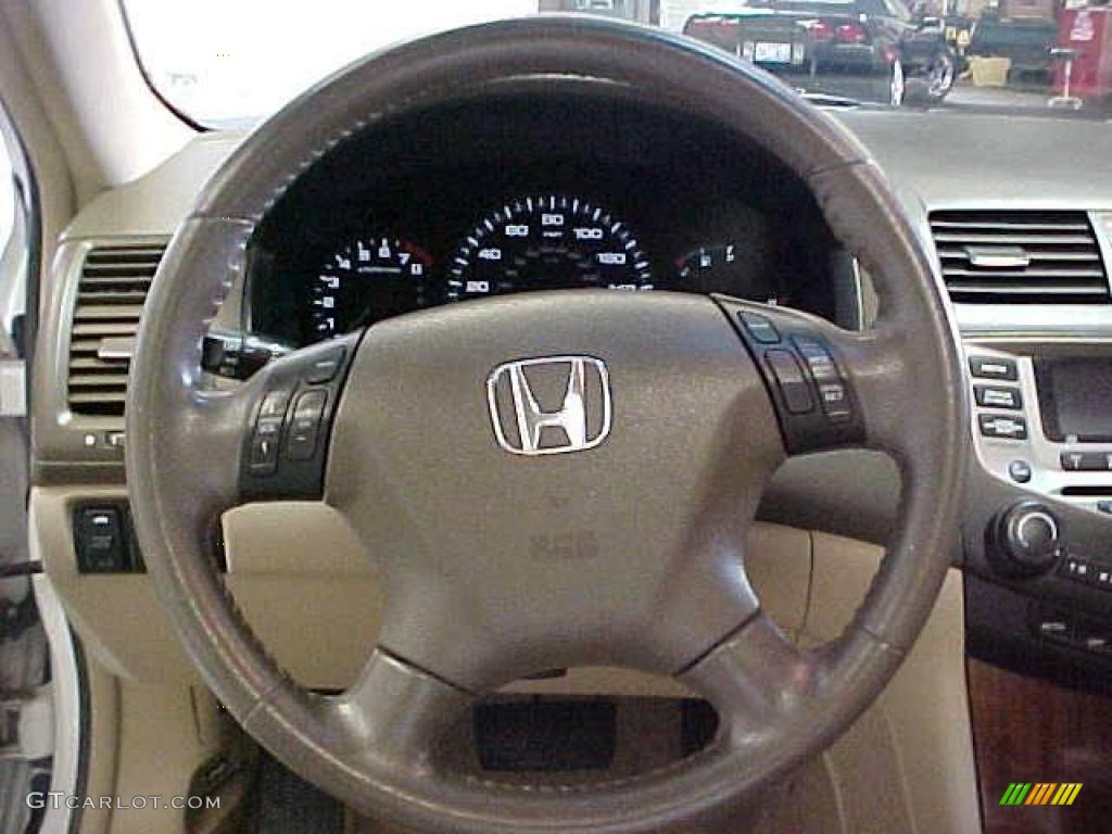 2007 Accord EX-L V6 Sedan - Taffeta White / Ivory photo #17